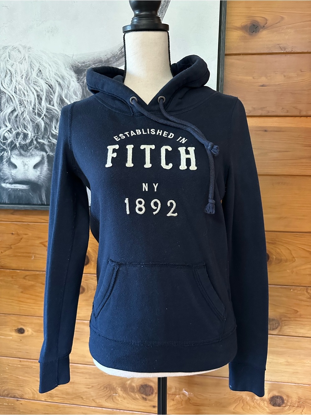 Abercrombie & Fitch Navy Blue Hoodie